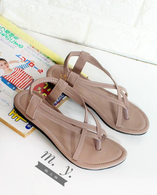 Mym2m Agista Sandal Wanita Sandal Tali Wanita Sandal Flat