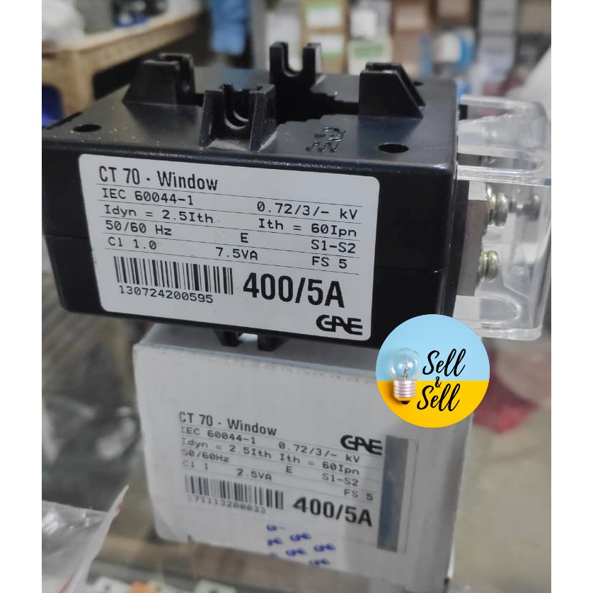 Current Transformer 70 merk GAE 400/5A  / CT 70 merek GAE 400/5A