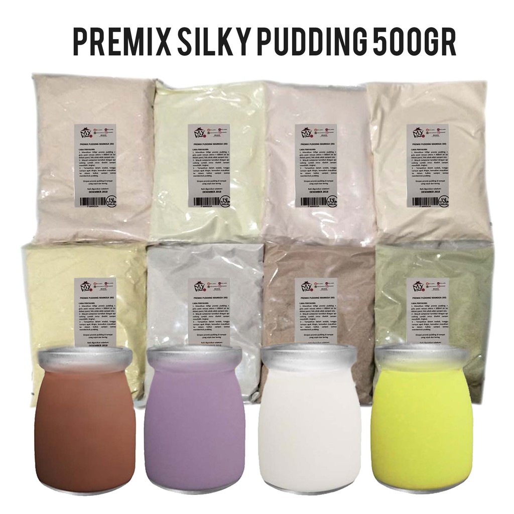 PREMIX SILKY PUDDING 500GR - BUBUK SOFT PUDING MELON BUBBLE GUM CARAMEL MANIS PUDOT PUYO LEMBUT