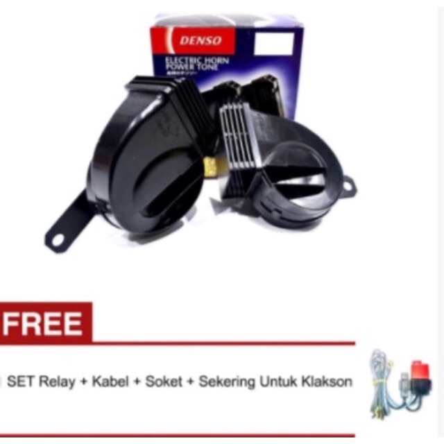 Denso Klakson Keong Waterproof free kabel kit n Relay