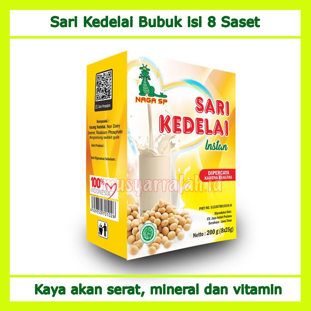 

Minuman Susu Sari Kedelai kedele Bubuk kaya akan serat mineral vitamin Kesehatan sehat herbal 200 gram