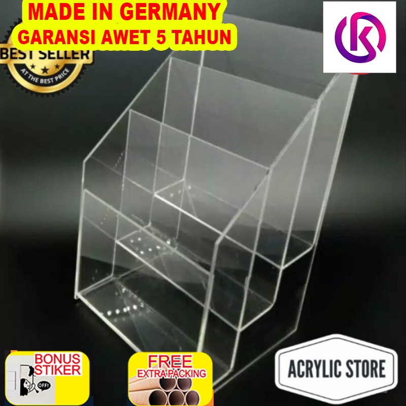 

Grosir tempat brosur a5 3 susun/Akrilik Tempat Brosur A5