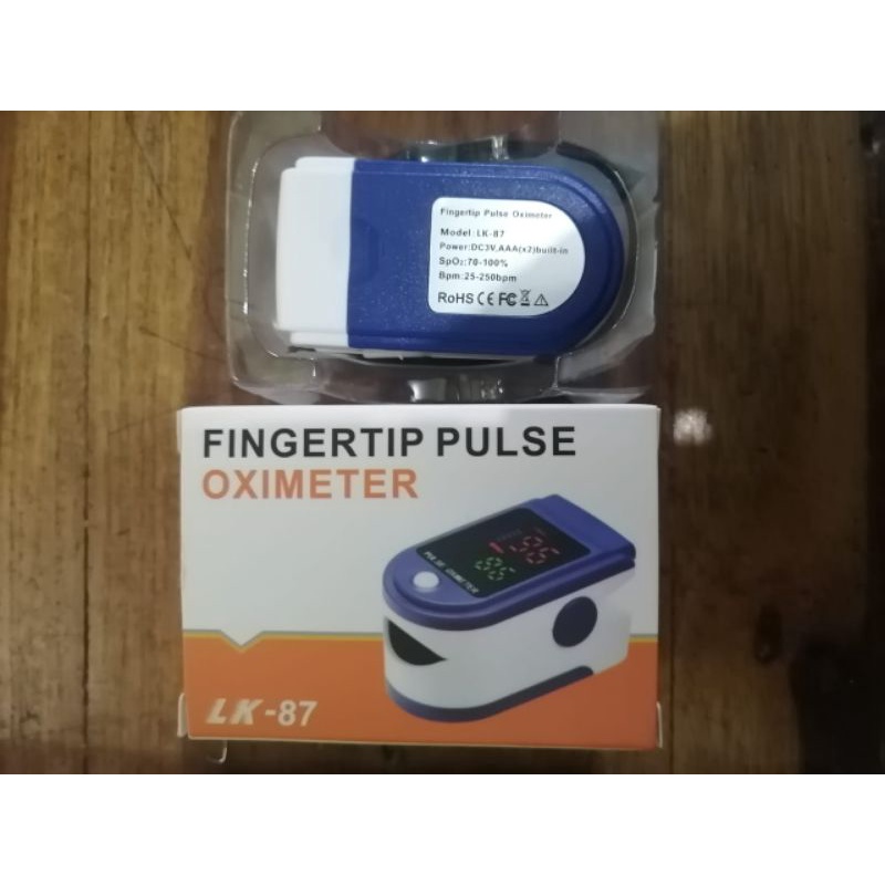 Finger Tip OxyMeter Oximeter LK87 Original Alat pengukur saturasi oksigen SPO2