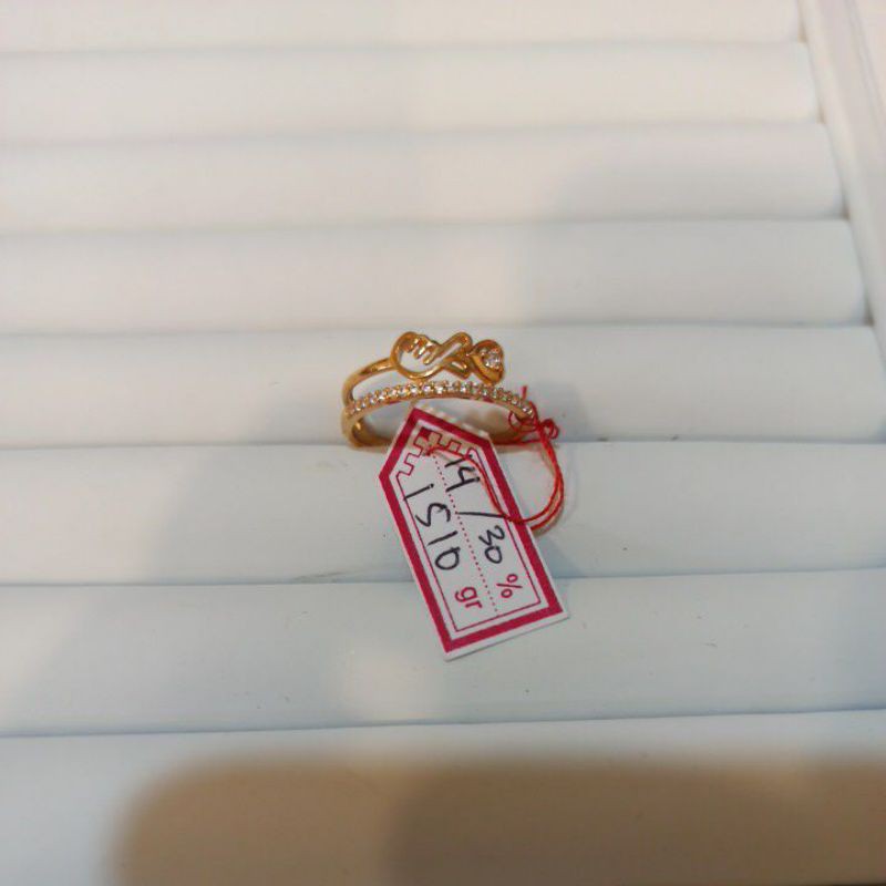 Cincin emas asli Saranghae 375%