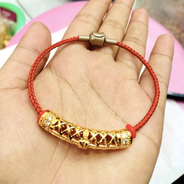 Gelanga kawat anti air gelang water proof gelang wanita lapis emas gelang replika emas gelang