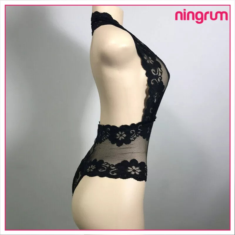 Ningrum Pakaian Dalam Wanita Lingerie Sexy Hot Baju Tidur Sexy Renda Seksi Mesh Pakaian One Piece - 4007