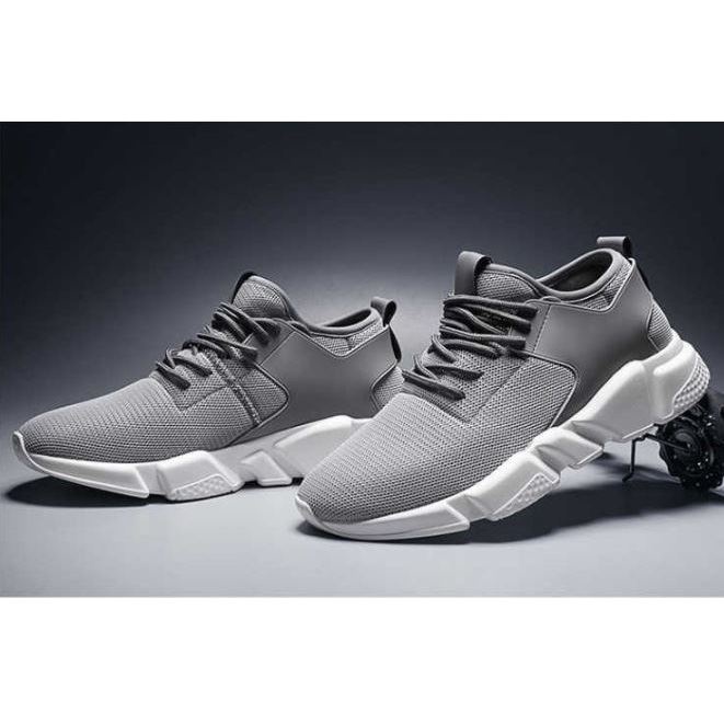 BJS125 - GRAY - Sepatu Sneakers Olah Raga Pria Modis SEPATU LAKI-LAKI SNEAKERS TALI FLAT FASHION IMPORT TERMURAH TERLARIS TERBARU BAGSTORE JAKARTA JSS125