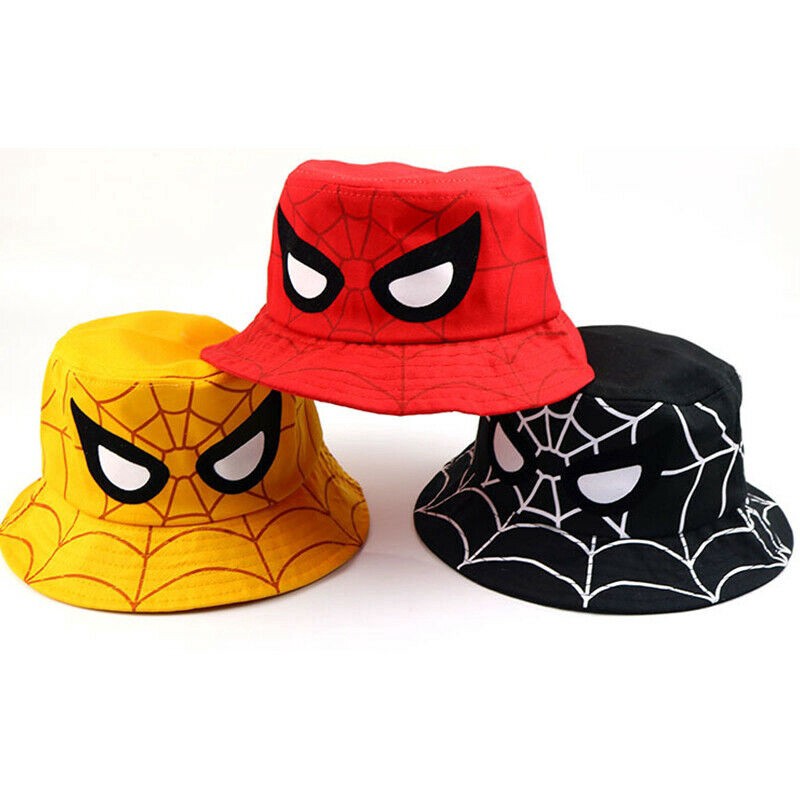 Topi Bucket Spiderman Sablon Full Print - Bucket Karakter Spiderman Sablon Full Print (COD)