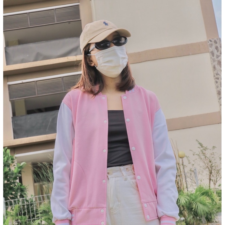 batch 5 - pink varsity jacket