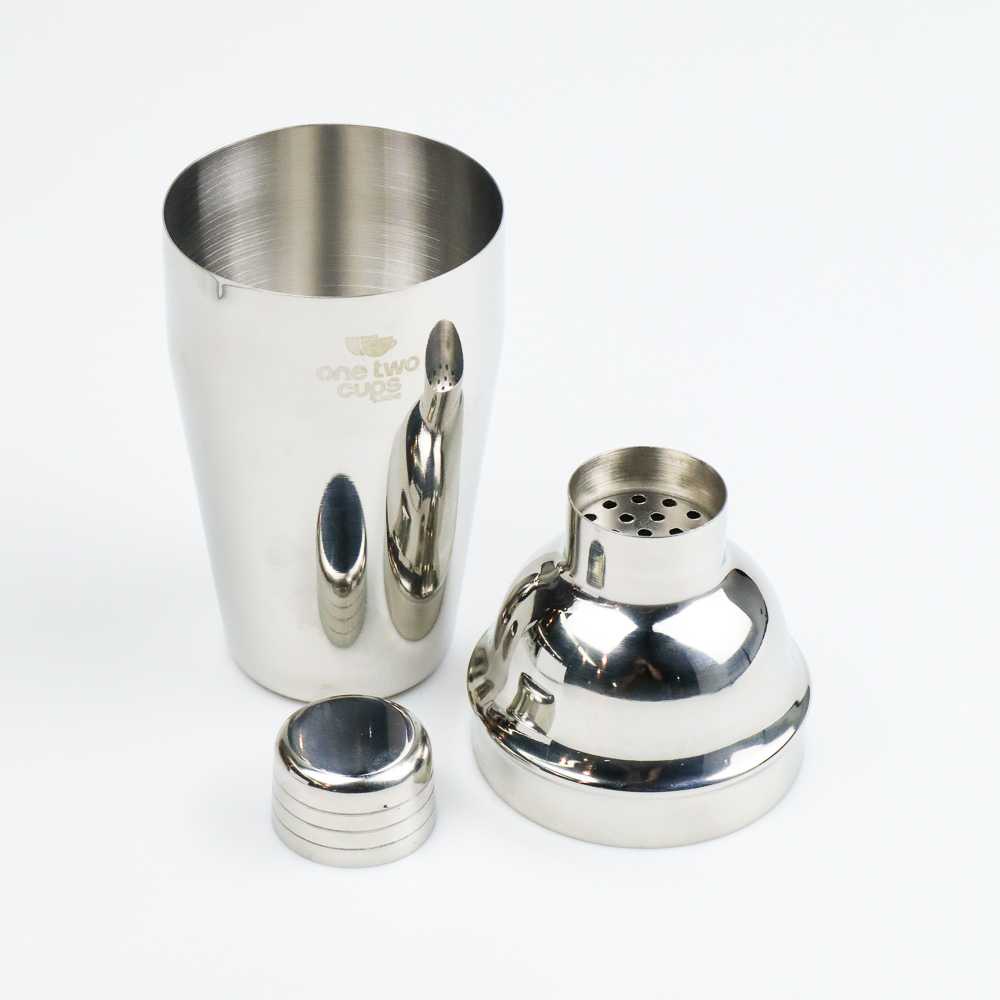 (100% BARANG ORI) One Two Cups Cocktail Shaker Bartender Boston Style Stainless JJ60048