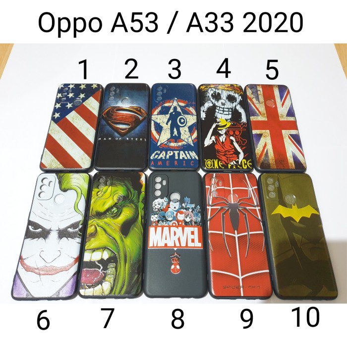 Case Soft Hitam Oppo A53 2020 Motif Superhero  SoftCase Oppo A33 2020 Black Case