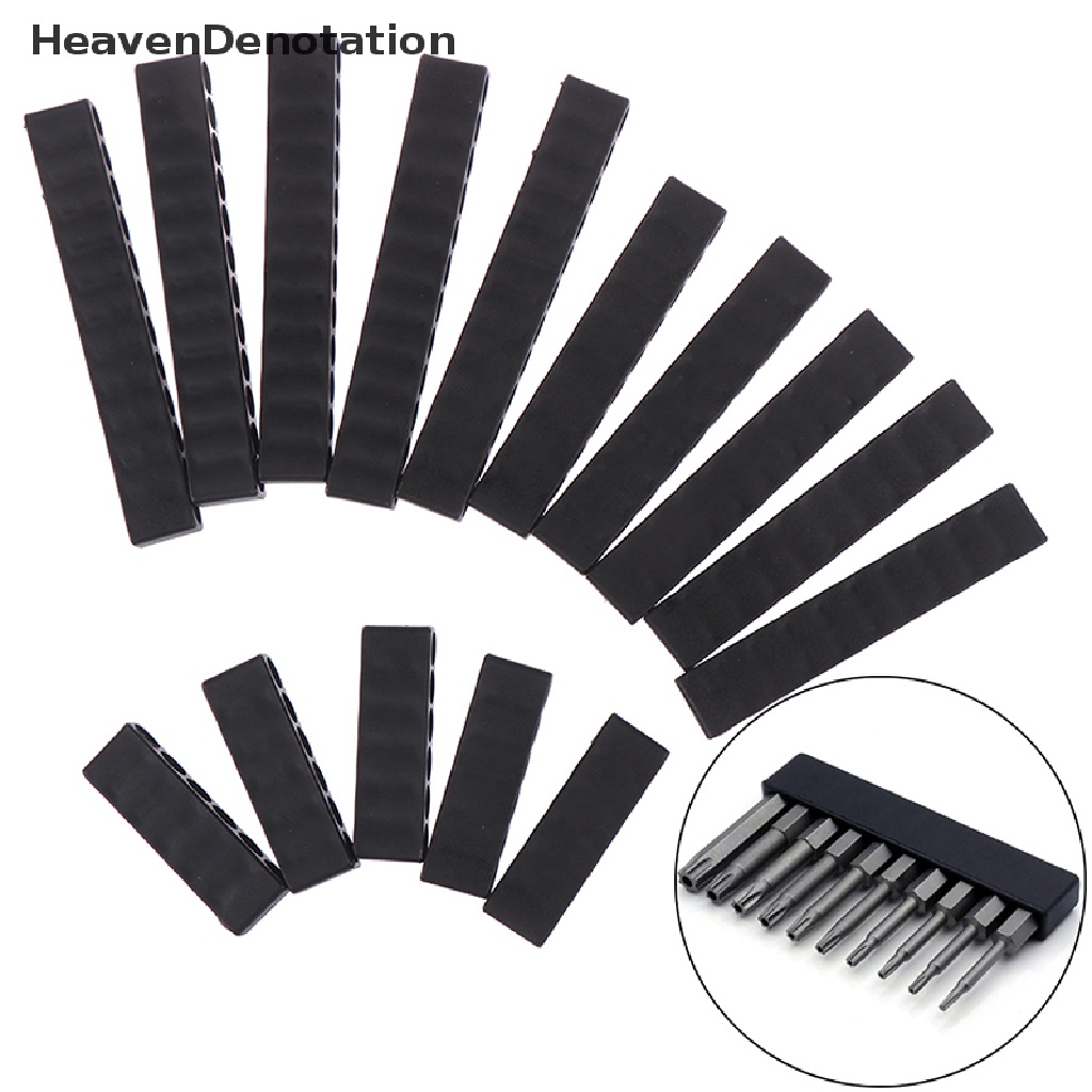 [HeavenDenotation] 5Pcs Set 6/10/12 holes hex shank screwdriver bit holder storage dril accessories