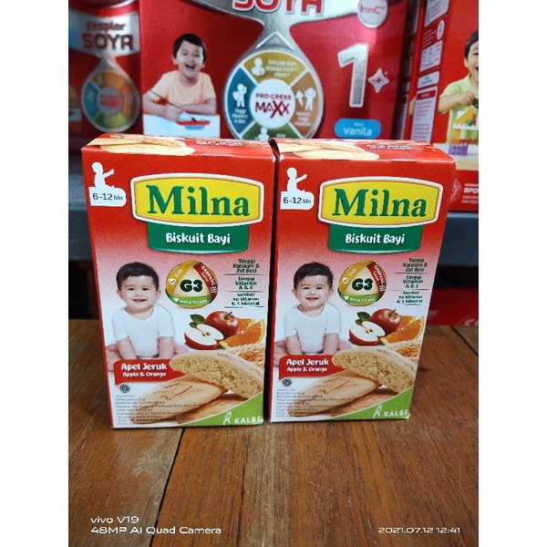 Milna biskuit bayi apel jeruk 65g