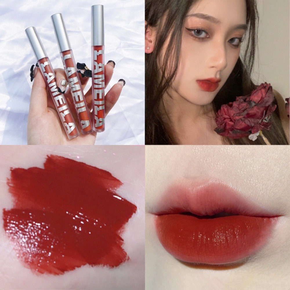 Lameila Lip Glaze Matte High Quality Lipstick Korea - Lipstik/Lip Gloss Waterproof dan Tahan Lama 2028