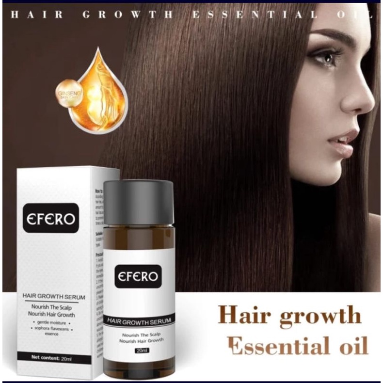 Efero Penumbuh Rambut / Jambang /  Brewok / Alis /Jenggot / Kumis / Efero Hair Growth Essential Oil