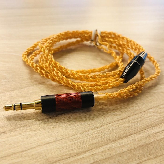 Orange Silver Plated HiFi Audio Cable With High Class Carbon Jack
