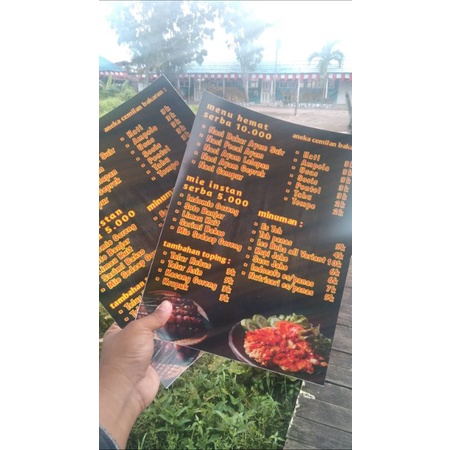 Daftar Menu Makanan ukuran A4