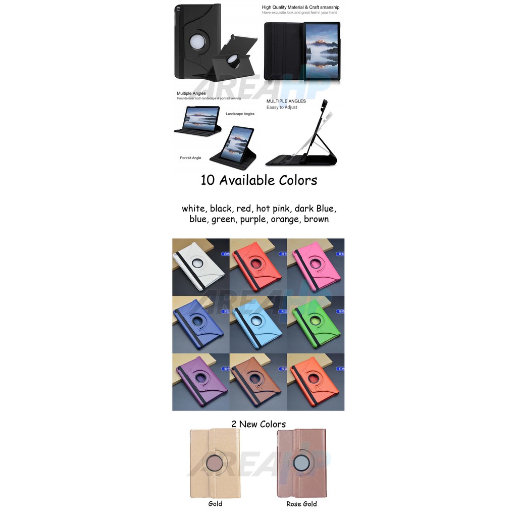 Rotate Rotary Flip Leather Case Casing Cover Samsung Galaxy Tab A 8.0 2019 with S-Pen P200 P205