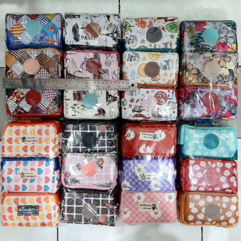 Dompet Kipling 3resleting Kecil 13x8x4cm Lusinan 12pcs Grosir