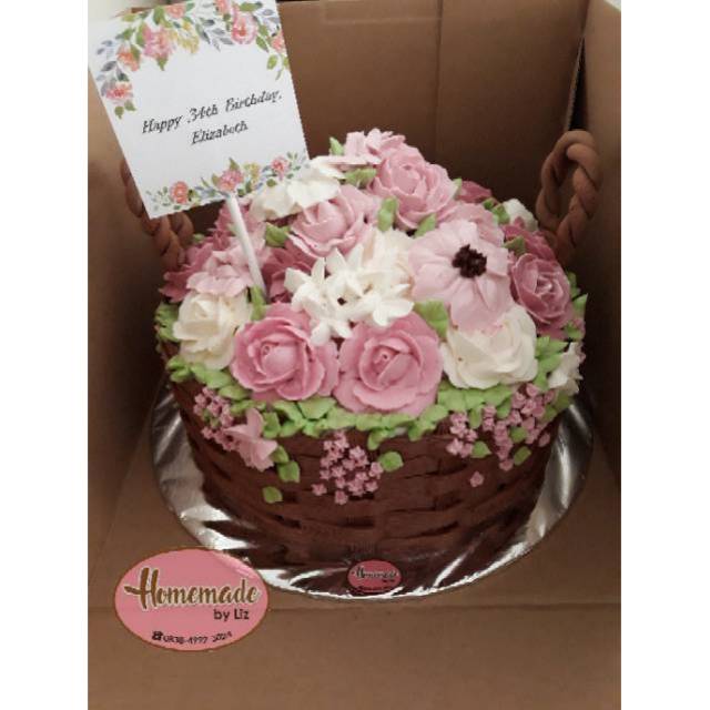 Kue Ulang Tahun Flower basket Buttercream - Cikarang