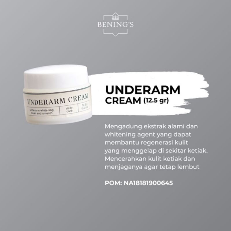 Underarm Cream / Pencerah Ketiak Bening's Clinic | Benings Skincare | Bening's