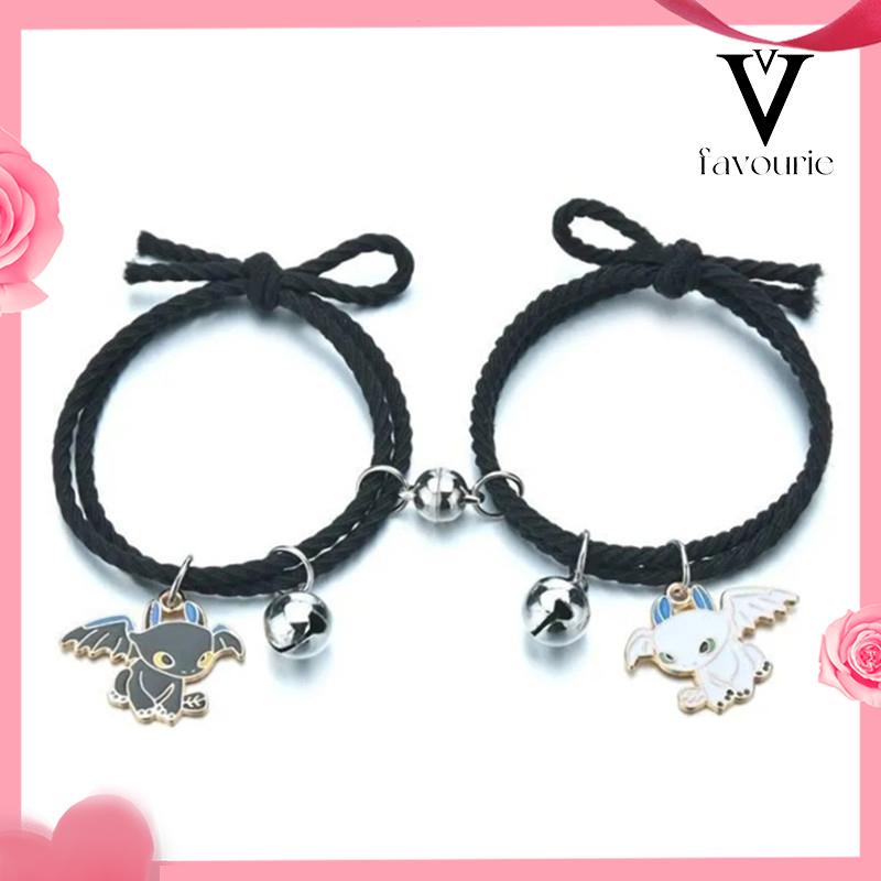 [COD]Magnetic Bell Couple Bracelet Karakter Toothless Lucu untuk Kencan-FA