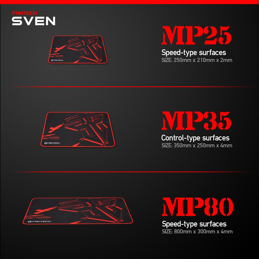 Mousepad Gaming Fantech Sven MP25 MP256 MP296 Mouse Pad