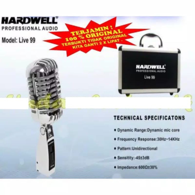 mic classic Recording  studio Hardwell Live99. original product