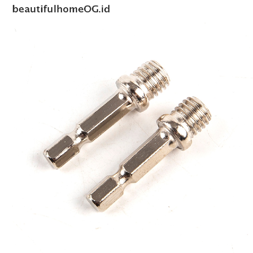 1 Pc Adaptor Batang Penghubung Bor M10 Polishing Disk Koneksi Hexagon 1 / 4