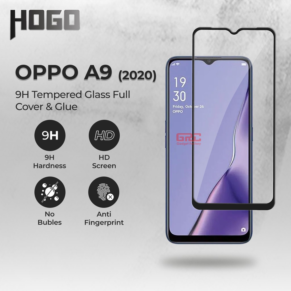 Tempered Glass OPPO A9 2020 HOGO Full Cover Anti Gores Kaca