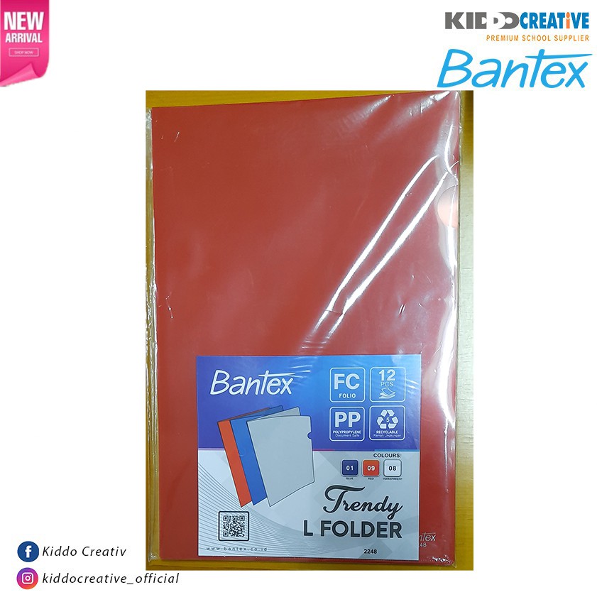

TRENDY L FOLDER FC BLUE, TRANSPARANT, RED 12 PCS