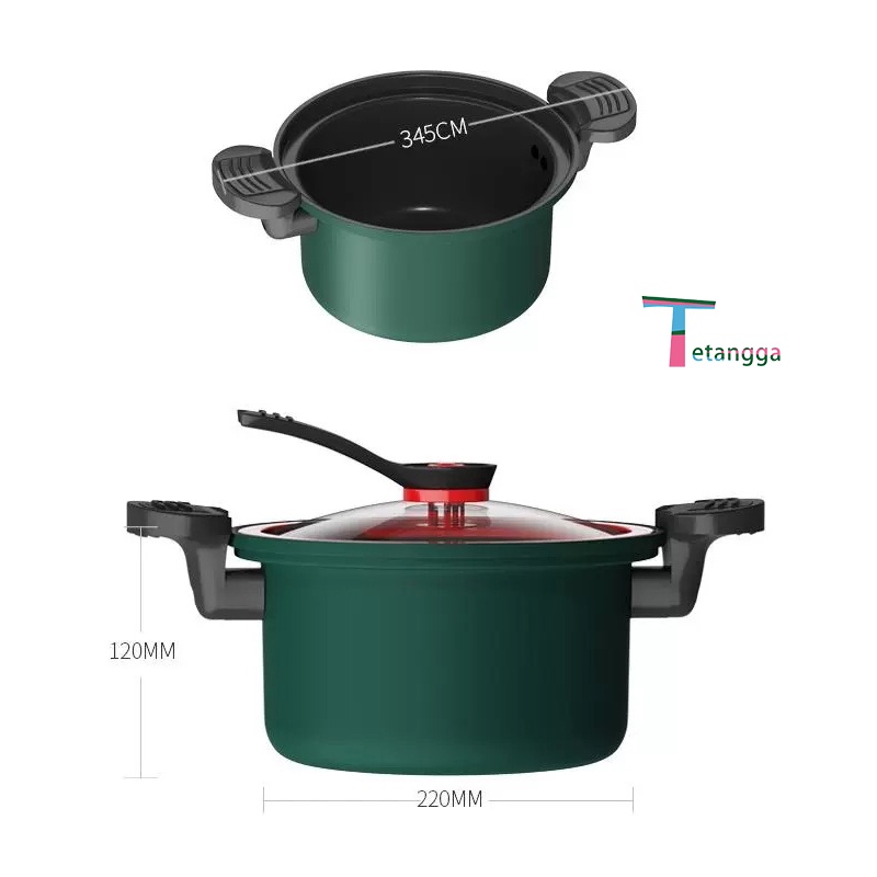 Panci Presto Subron 3.5 liter Teflon Pressure Cooker Totipotent Micro Pressure Cooker Pot 3.5L Daging Empuk Anti Lengket NEW