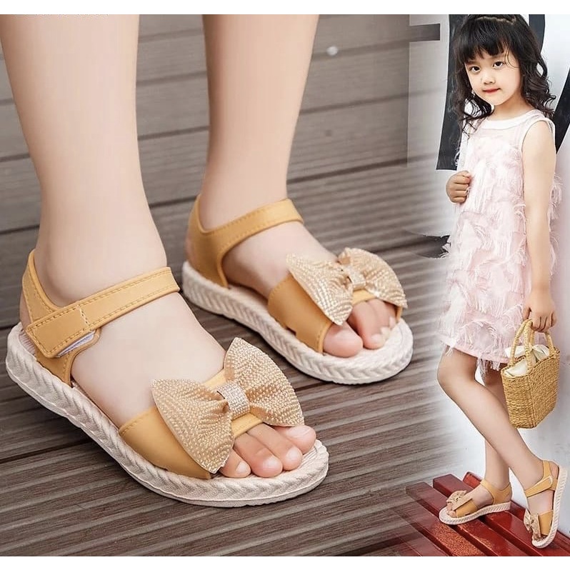 Sandal Anak Perempuan Jelly Tali Velcro Pita Glitter Breslin Winola Collection WNL 8898-A4