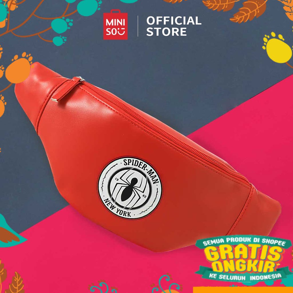 anak kelas tk 1 2 3 4 5 6 7 8 9 sd smp / Miniso Marvel Tas Selempang Waist Bag Fashion untuk dipakai