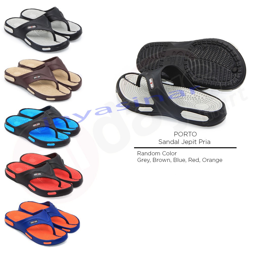  Sandal  Karet Porto Jepit  Flip Flop Pria Wanita Murah Di 