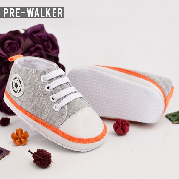 READY STOCK - Sepatu Converse Bayi Ball GRAY/BLACK (LKS402) / prewalker import