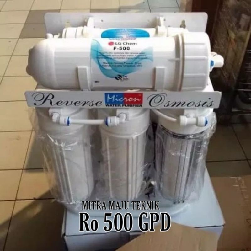 

MESIN RO 500 GPD FILTER AIR MINUM REVERSE OSMOSIS MICRON