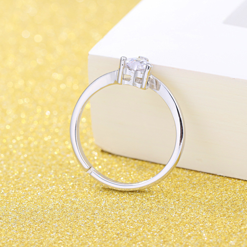 Cincin Perak 925 Cincin Asli untuk Wanita Cincin yang Dapat Disesuaikan Flash Pengeboran Fashion Perhiasan Cincin Perak Cincin Wanita