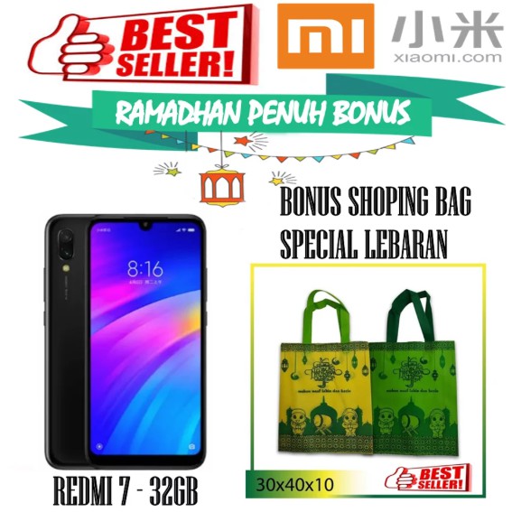HP XIAOMI REDMI 7 RAM 3GB ROM 32GB GARANSI 1 TAHUN