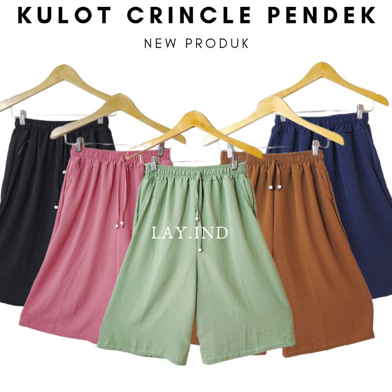 Kulot Pendek Jumbo Crincle // Kulot wanita terbaru