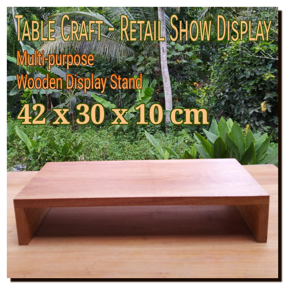 Wooden multi-purpose rack display 42x30x10 cm table craft rak kayu