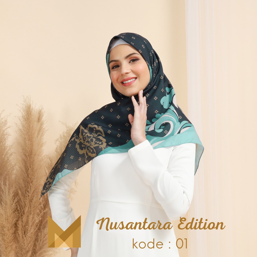 Meirista Hijab Nusantara Edition 01 | Kerudung Segi Empat Lasercut Segiempat Voal Premium Printing