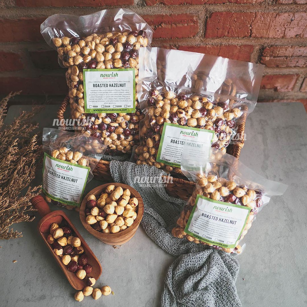 Roasted Hazelnut 250 gr (Kacang Hazelnut Panggang)
