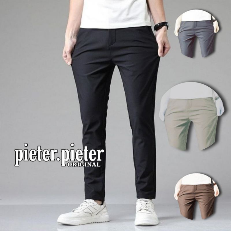 CELANA CHINO Celana Pria Slim fit Panjang Kerja kantor Santai Liburan Cowok Gentleman Boy Skinnyhty