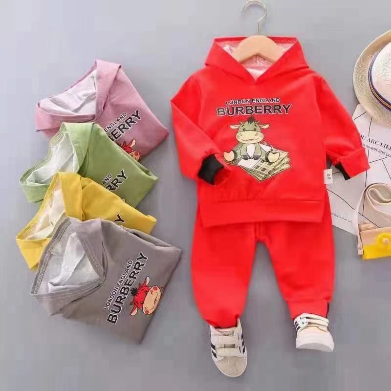 setelan hodie anak laki laki premium import / setelan anak branded / setelan burberry 1-4 tahun