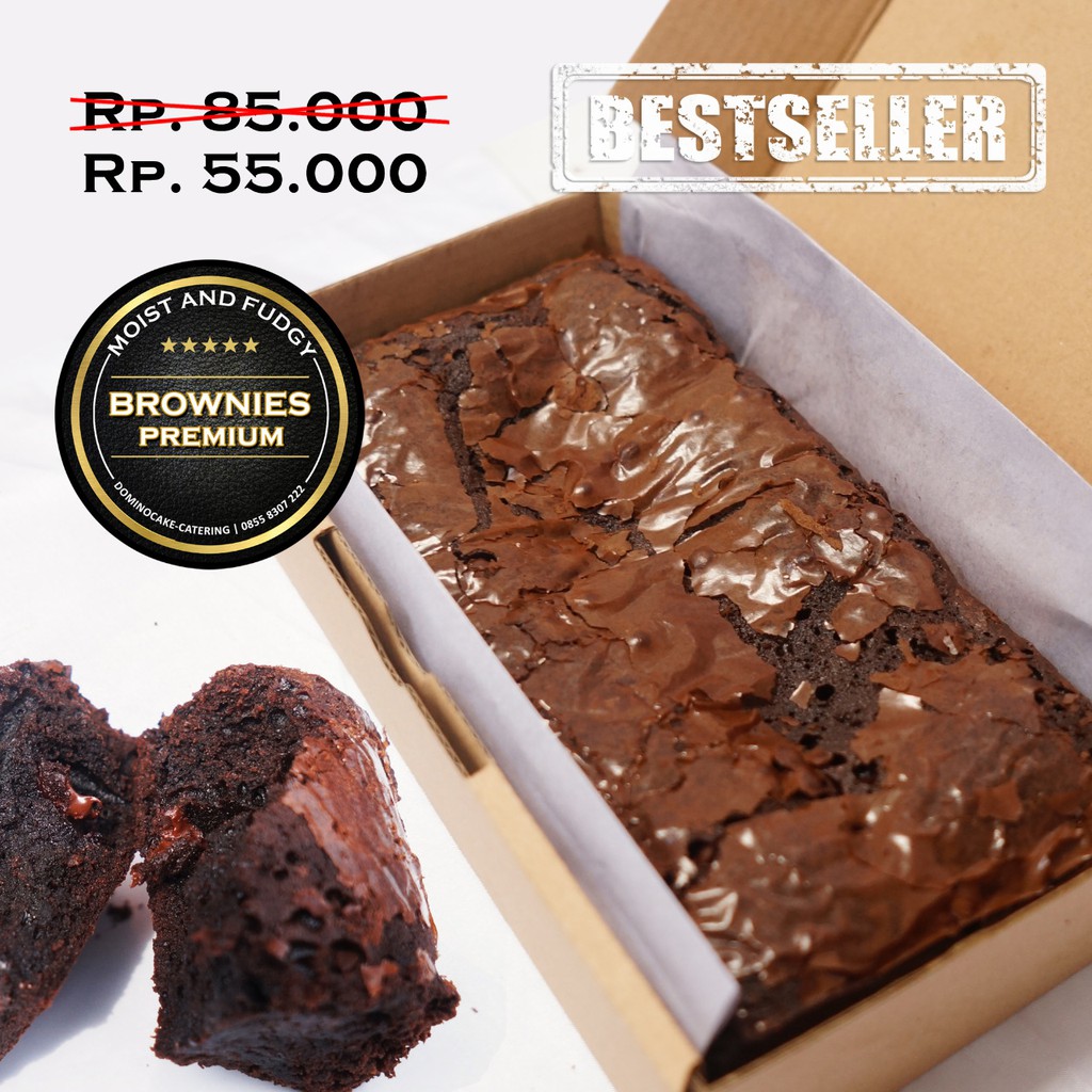 

Dominocake | Brownies Premium Original Keju | Brownies Panggang