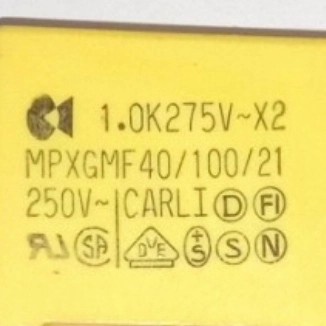 Kapasitor kotak MKM MKP 1uf 1 mikro uf 275v 275 volt 275volt Capasitor HW27 (5pcs)