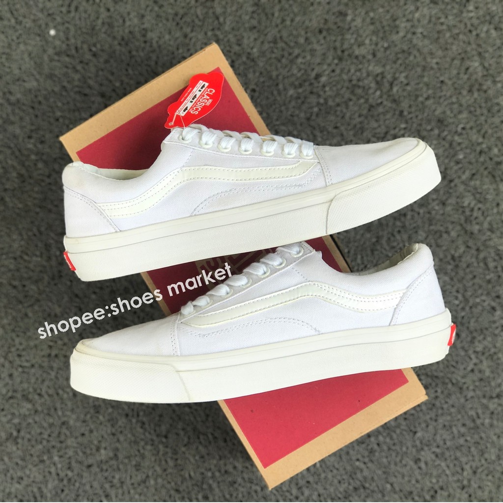 Vans Old Skool All White Full Putih Waffle Dt