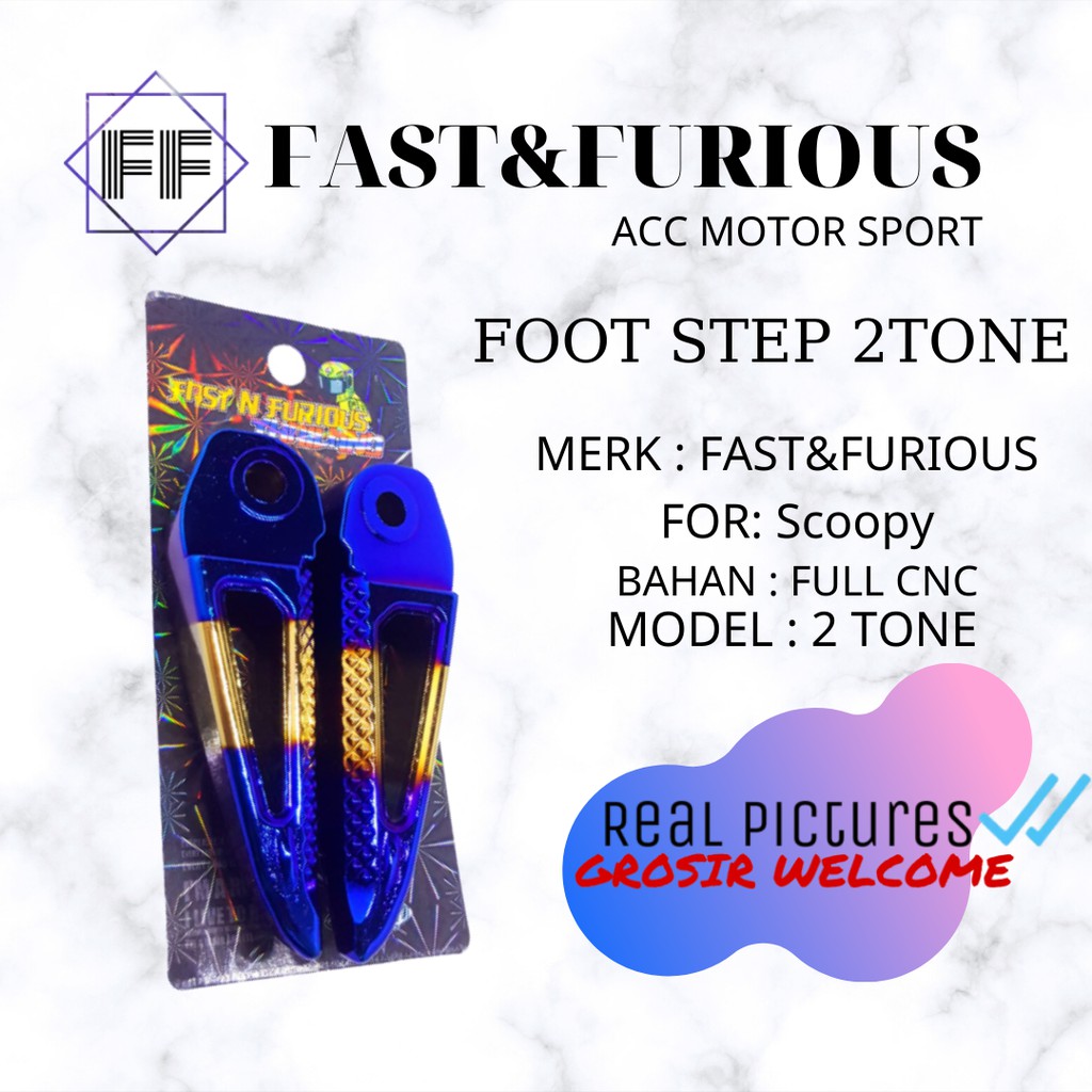 Footstep Vario 150 Pijakan Kaki Beat Scoopy Twotone Bakaran