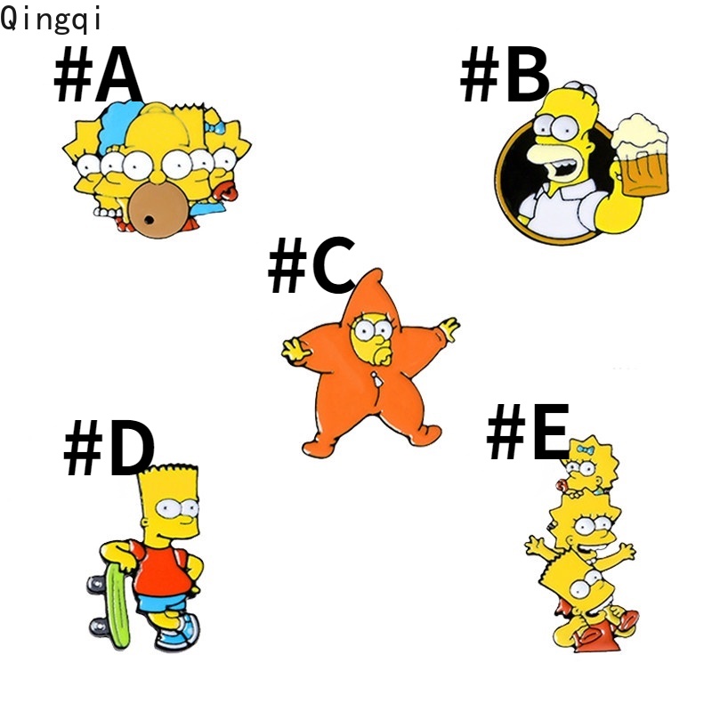 Bros Pin Enamel Desain Kartun Bart Simpsons Untuk Pakaian